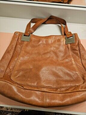 Vintage  Women's Tote Bag in Tan Leather